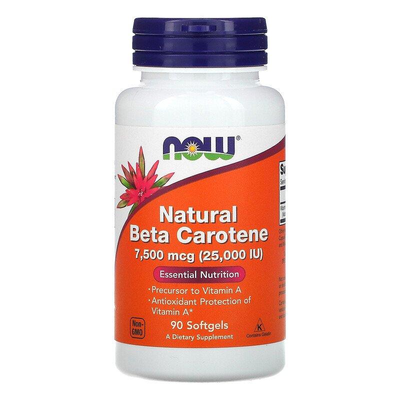 Natural Beta Carotene Now Foods 90 капсул