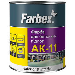 Фарба для бетонної підлоги Farbex АК-11 Біла (2.8 кг)