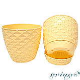 Горщик для квітів Kapadokya 1,4 л світло-жовтий, фото 4