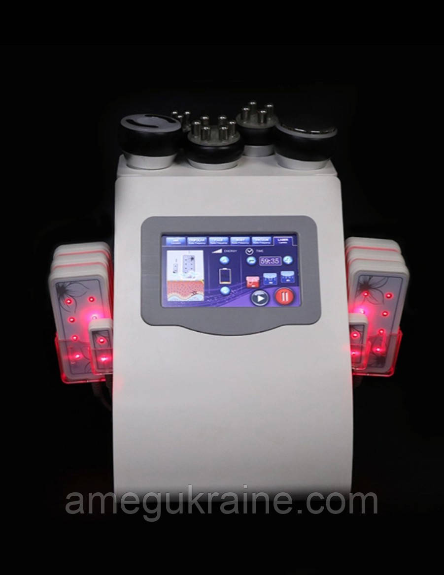 Кавітація, rf-ліфтинг, ліполазер, фотодинамічна терапія, вакуумний масаж, SLIM PROF 6 в 1 LED