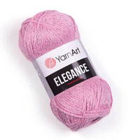Турецкая пряжа для вязания Elegance (элеганс) хлопок с рюликсом- 109 розовый