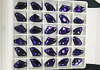 De'Lux Galactic Purple Velvet 14*9mm Premium стекло пурпл вельвет топорик фиолетовый
