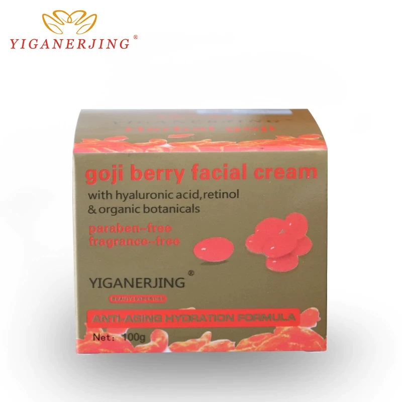 Зволожуючий крем для обличчя проти зморшок Yiganerjing Ліціум, 100 г, з гіалуроновою кислотою., фото 1