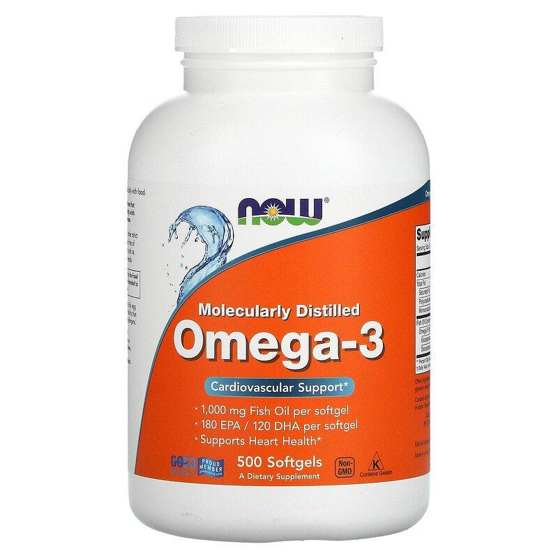 Omega-3 Now Foods 500 капсул