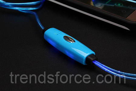 Навушники світні Light Earphone Блакитні 184744, фото 2