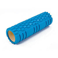 Массажный ролик для йоги и фитнеса 45 см Grid Roller v.2.1 синий EVA пена