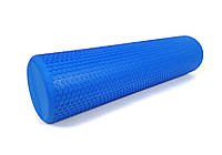 Ролик массажный 60 см Foam Roller EVA пена синий