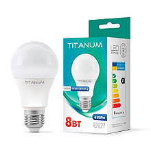 LED лампа TITANUM A60 8W E27 3000K