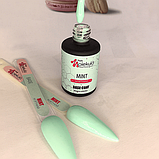 База для гель лаку кольорова каучукова Nails Molekula Base Rubber Color Coat Macaron Mint, м'ятний, 12 мл, фото 2