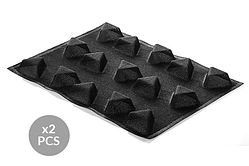 Набір кондитерських форм для випікання 2 шт з перфорацією Трикутник Silikomart AIR PLUS 21 TRIANGLE