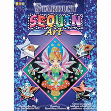 Картина з кольорового блискучого піску і пайеток Фея stardust fairy sequin art (sa1315)