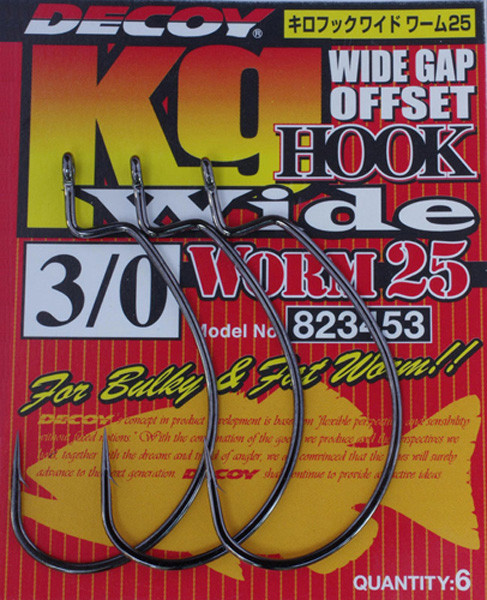 Гачок Decoy Worm25 Hook Wide #1 (8 шт/уп), фото 1