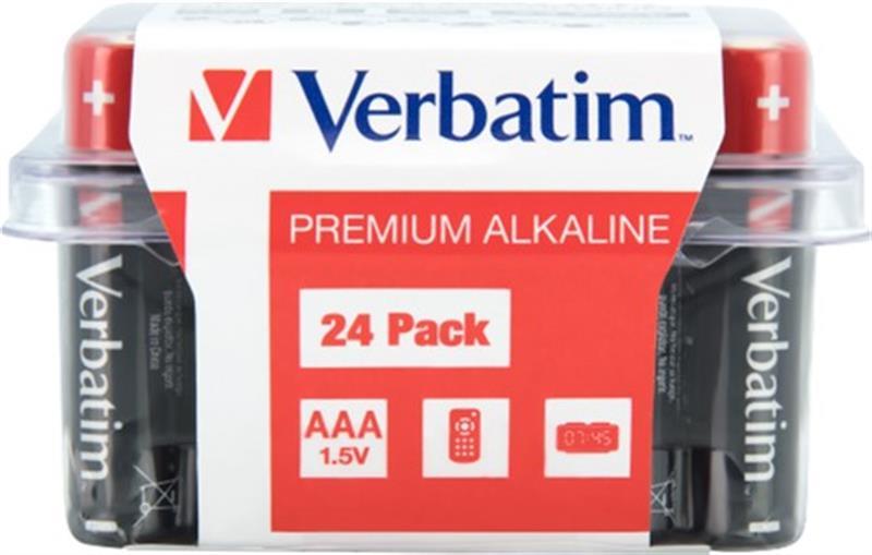 Батарейка Verbatim Alkaline AAA/LR03 BL 24 шт.
