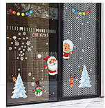 Наклейки новорічні багаторазові прикраси на Новий рік, Різдво Дизайн №2 Код 10-3070, фото 2