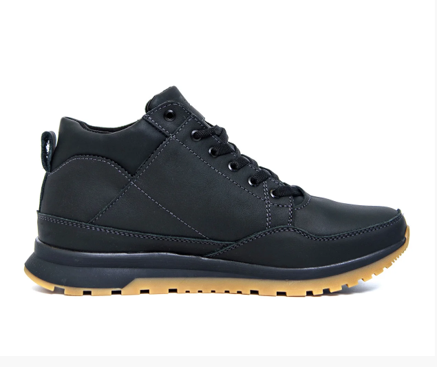 Чоловічі зимові шкіряні кросівки New Balance Clasic black, фото 1