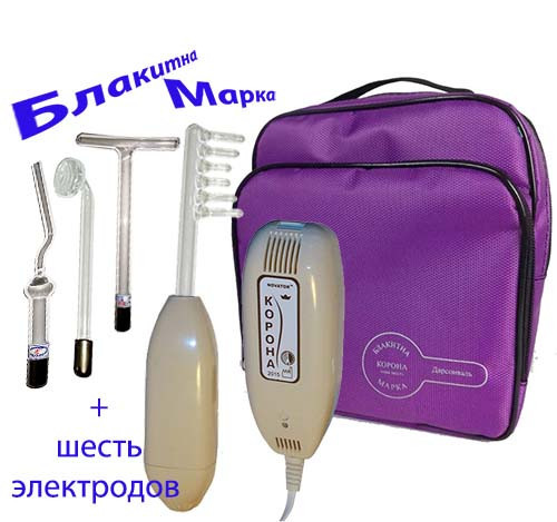 Дарсонваль КОРОНА BlueMark "Блакитна МАРКА" ЛЮКС ( 10 електродів)
