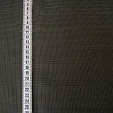 Костюмна тканина "Малібу" 15% вовни темно-зелена в легку клітку, ширина 150 см, Індія, фото 4