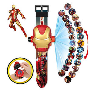 Годинник наручний ігровий дитячий з 3D проєкцією героя Залізний чоловік (Iron Man)