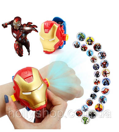 Годинник наручний ігровий дитячий з 3D проєкцією героя Залізний чоловік (Iron Man), фото 2