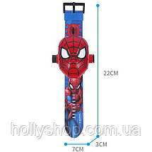 Годинник наручний ігровий дитячий з 3D проєкцією героя Людина-павук (Spiderman), фото 3