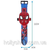 Годинник наручний ігровий дитячий з 3D проєкцією героя Людина-павук (Spiderman), фото 4