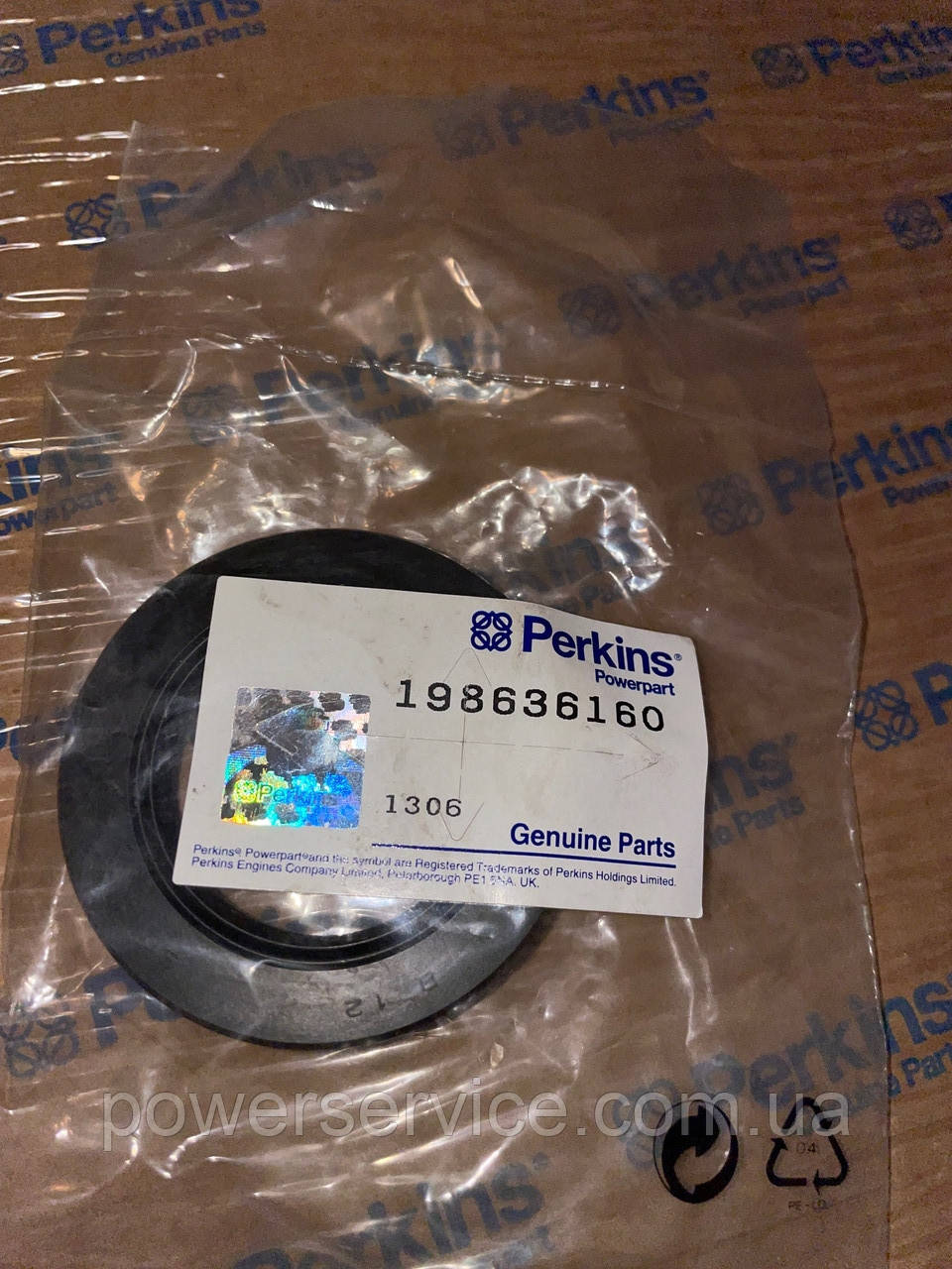 Оригінальний сальник колінвала передній 198636160 Perkins, Перкінс, Перквінс