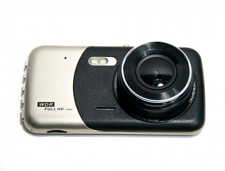 Автомобільний відеореєстратор X600, LCD 4", Angel Lens, камери, 1080P Full HD, метал. корпус, фото 1