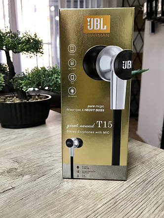 Навушники вакуумні дротові JBL T15 3,5mm, фото 1