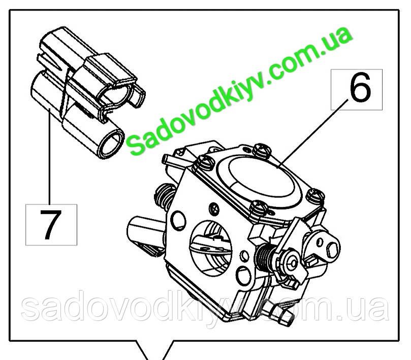 Карбюратор для бензопили Oleo-Mac 947, 952 (50070224B)