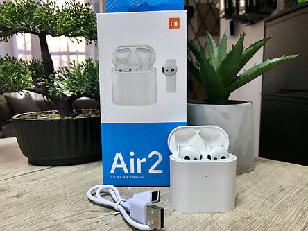 Стерео Блютуз Гарнітура Xiaomi Air 2 TWS бездротові навушники ксиоми, фото 2