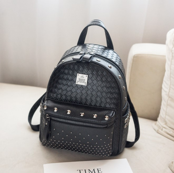 Шкіряний рюкзак із заклепками ТОП ЯКІСТЬ