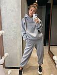 Жіночий костюм на флісі утеплений: худі та штани (в кольорах), фото 9