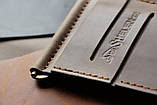 Шкіряний затискач для грошей з відділеннями для карт чоловічий S-wallet коричневий, фото 2