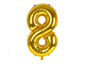 Повітряна кулька цифра  "8" Золото