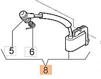 Катушка зажигания для бензопилы Oleo-Mac 947, 952 (2501001R)