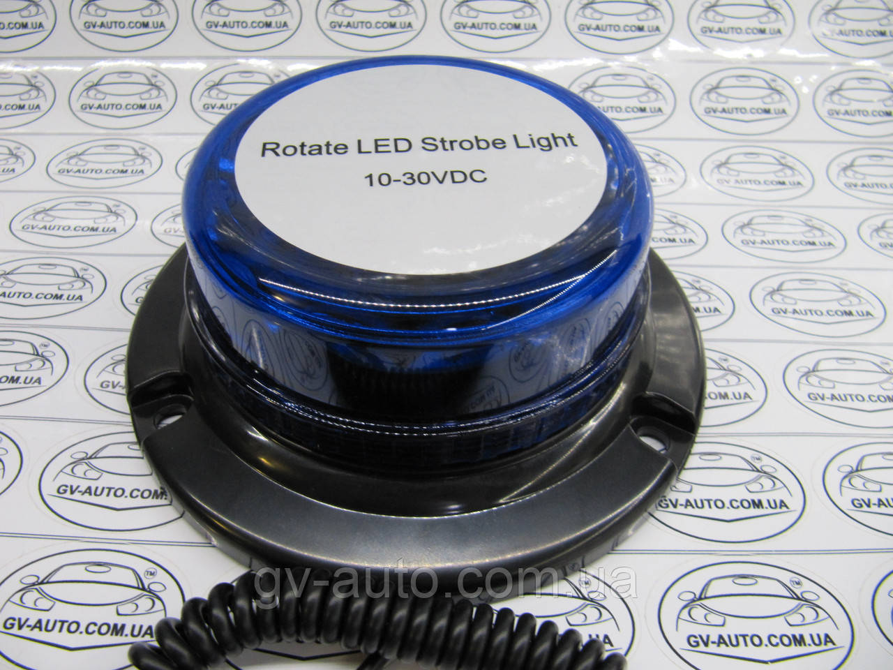 Проблисковий маячок LED RD 209 синій на магніті та присоску, фото 1