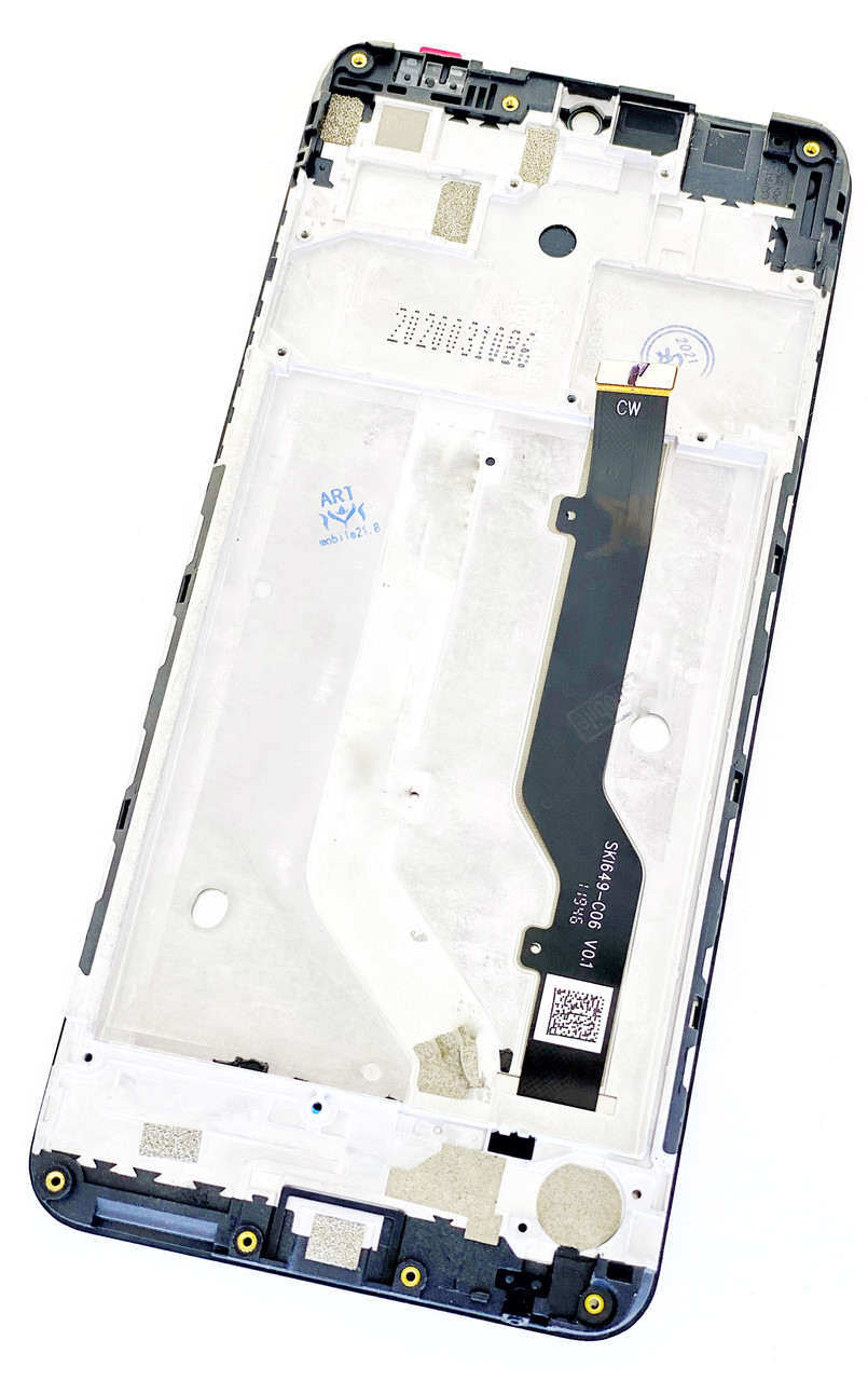 Дисплей (екран) для ZTE 20 Smart Blade V2050, версія 2 + тачскрин, чорний, оригінал (54) з передньою панеллю