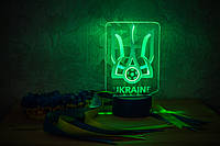 Ночник светильник с фото Тризуб, Герб України (на пульте)