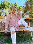 Жіночий светр-туніка об'ємний подовжений з розрізами (в кольорах), фото 9