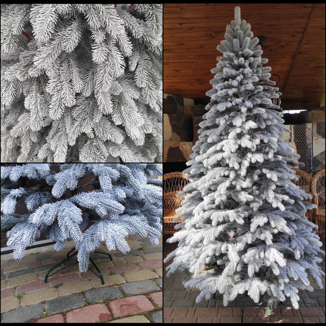 Пишна ялинка лита засніжена Елітна 1,8 м. Штучні литі ялинки засніжені Елітні 180 см