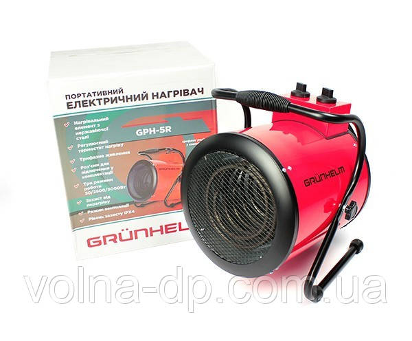 Обігрівач електричний Grunhelm GPH 5R (380В)-теплова гармата