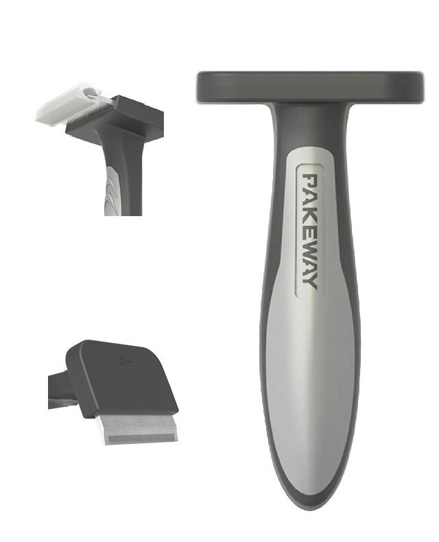 Фурмінатор для видалення шерсті котів PAKEWAY, триммер для вичісування шерсті, гребінець-триммер Сірий, фото 1