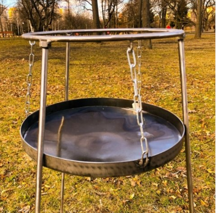 Підставка для вогню з розбірними ніжками для сковороди садж, фото 1