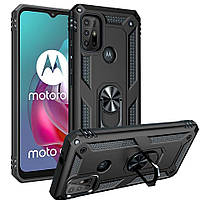 Чехол Shield для Motorola Moto G10 бампер противоударный с подставкой Black