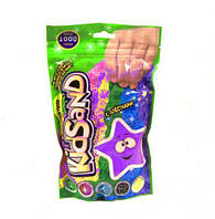 Кинетический песок Danko Toys KidSand в пакете с блёстками 1000 г фиолетовый KS-03-01