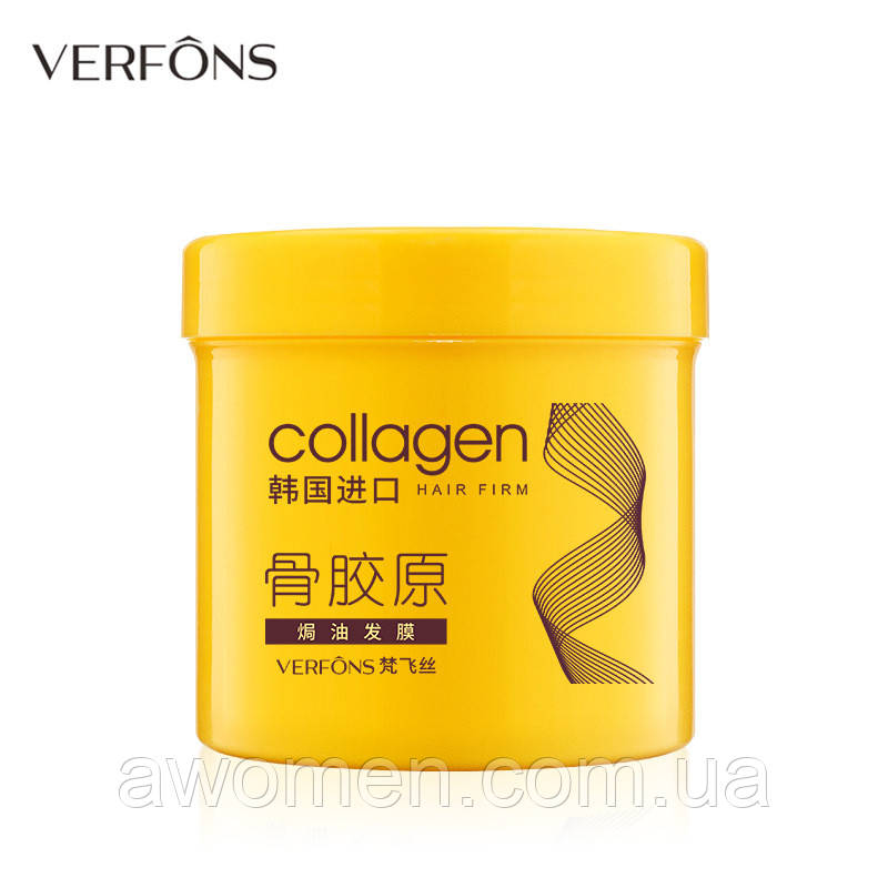 Розгладжувальна маска для волосся Verfons Collagen Hair Mask 500 ml, фото 1