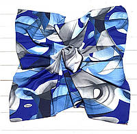 Шерстяной платок Шерман 95*95 см синий