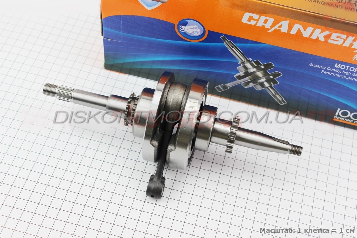 Коленвал 4Т китайский скутер 139QMB GY6 50/80 (WIND ,RACE) (16зуб. на ...