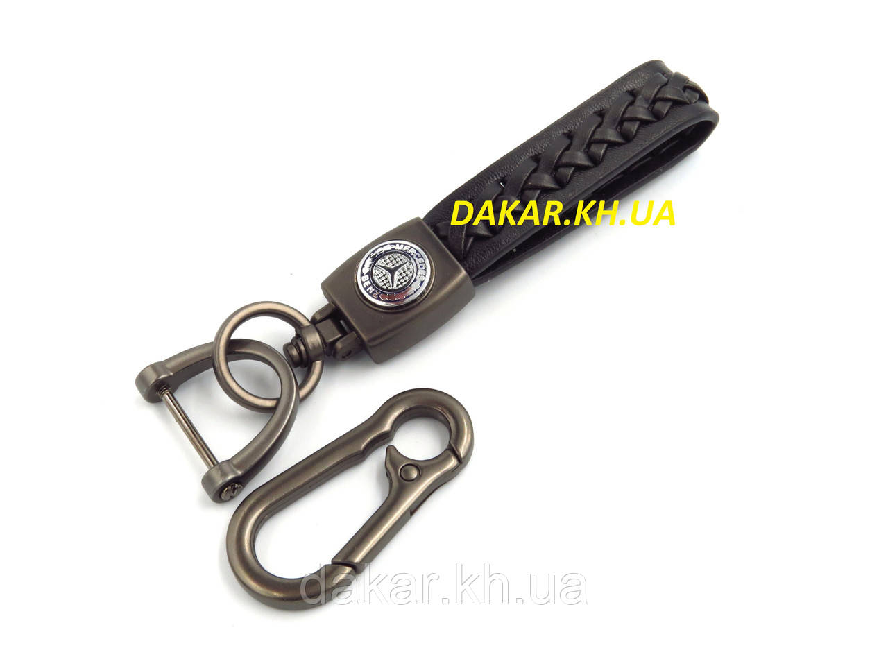 Брелок шкіряний плетений Mercedes косиця Мерседес, фото 1