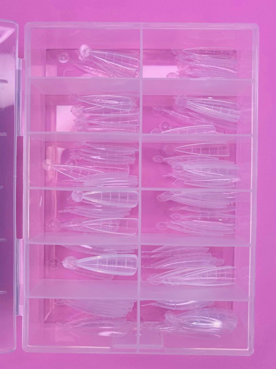 Верхні багаторазові форми з розміткою, мигдаль, 120 шт Lilly Beaute